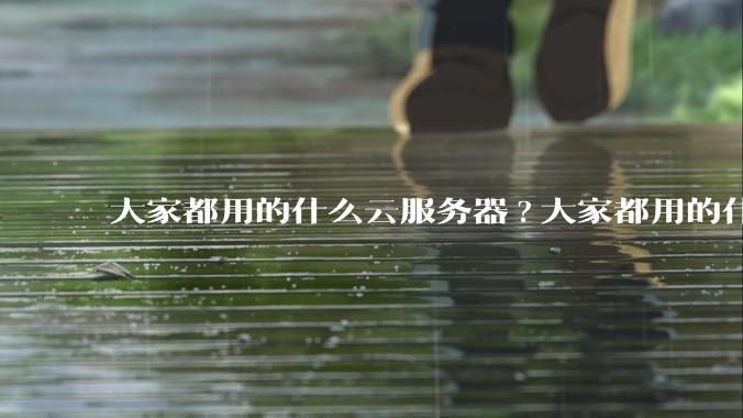 大家都用的什么云服务器?大家都用的什么云服务器？